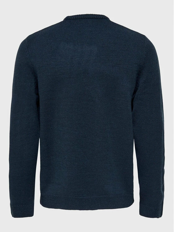 Προώθηση 🌟 Only & Sons Άνδρες Πουλόβερ Xmas 22023350 Σκούρο μπλε Regular Fit 🎁 - Image 2