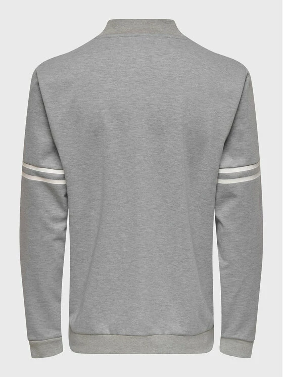 Η καλύτερη συμφωνία 💯 Only & Sons Άνδρες Μπλούζες Με Φερμουάρ Μπλούζα Squid 22023683 Γκρι Regular Fit 🔥 - Image 2