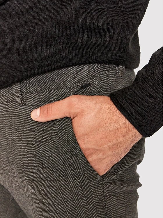 ΧΟΝΔΡΙΚΟ ΕΜΠΟΡΙΟ 🛒 Only & Sons Άνδρες Υφασμάτινα Παντελόνια Παντελόνι υφασμάτινο Mark 22023361 Καφέ Tapered Fit Γκρι 👍 - Image 4