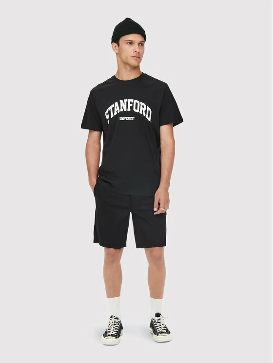 Flash Sale 🎁 Only & Sons Άνδρες T-shirts T-Shirt Jake 22023064 Μαύρο Regular Fit 🧨 - Image 2