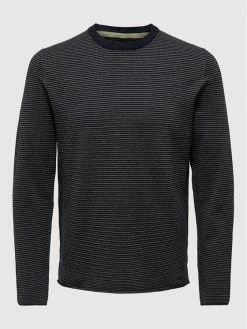 Εκπτωση ✔️ Only & Sons Άνδρες Πουλόβερ Niguel 22019544 Σκούρο μπλε Regular Fit ✨