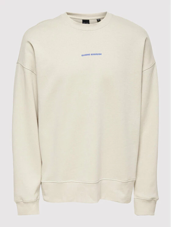 Αγορά 👍 Only & Sons Άνδρες Μπλούζες Χωρίς Φερμουάρ Μπλούζα Toby 22023089 Μπεζ Relaxed Fit 💯 - Image 6