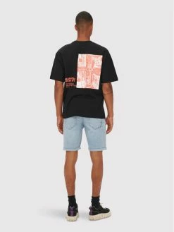 Το φθηνότερο 🌟 Only & Sons Άνδρες T-shirts T-Shirt Fred 22023090 Μαύρο Relaxed Fit ⭐