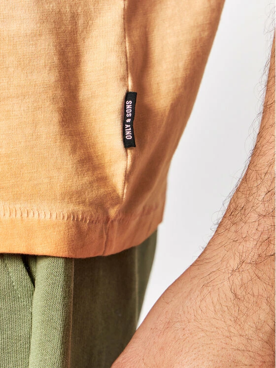 Προώθηση 🔔 Only & Sons Άνδρες T-shirts T-Shirt Millenium 22018868 Πορτοκαλί Regular Fit 🌟 - Image 4