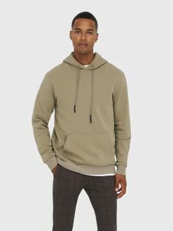 Εξοδος 🤩 Only & Sons Άνδρες Μπλούζες Χωρίς Φερμουάρ Μπλούζα Ceres 22018685 Καφέ Regular Fit 🤩