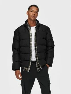 Το φθηνότερο ⌛ Only & Sons Άνδρες Πουπουλένια Μπουφάν Μπουφάν πουπουλένιο Melvin 22019345 Μαύρο Regular Fit ⭐