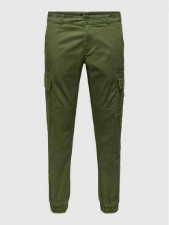 Ολοκαίνουργιο ✔️ Only & Sons Άνδρες Υφασμάτινα Παντελόνια Παντελόνι υφασμάτινο Cam 22023053 Πράσινο Regular Fit ✔️