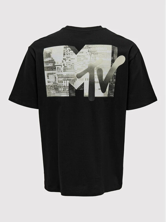 Αγορά 🌟 Only & Sons Άνδρες T-shirts T-Shirt MTV 22022779 Μαύρο Relaxed Fit ✨ - Image 2