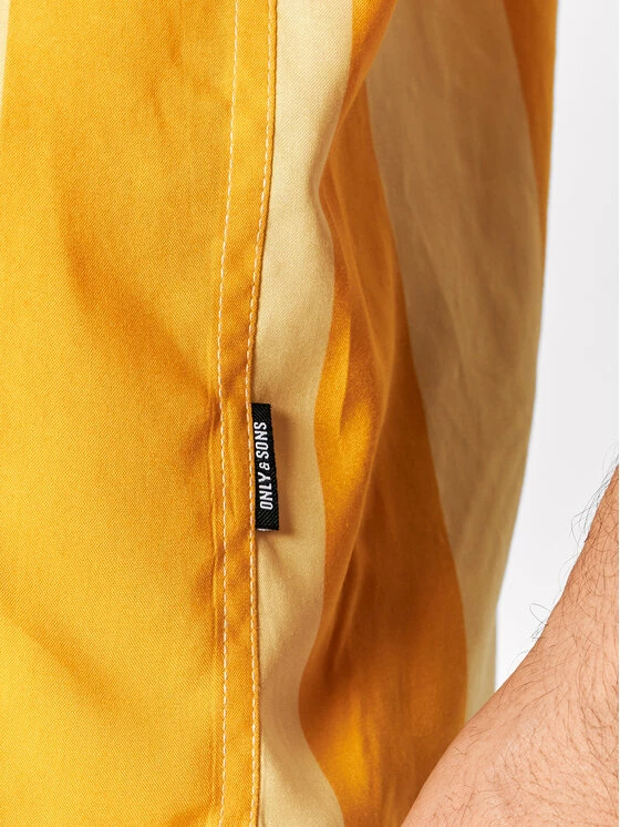 Best Pirce ❤️ Only & Sons Άνδρες Casual Πουκάμισα Πουκάμισο Boyy 22022411 Κίτρινο Regular Fit 😀 - Image 4