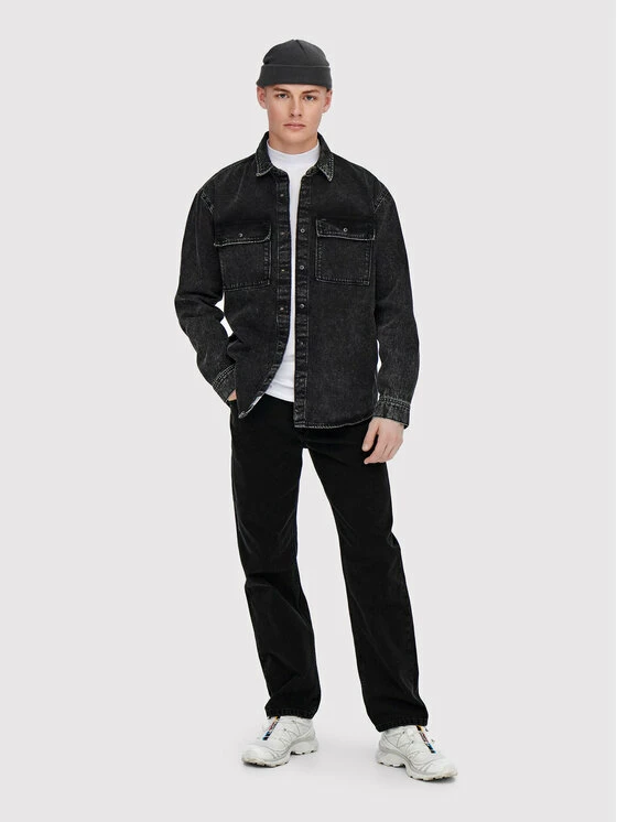 Best Pirce 🥰 Only & Sons Άνδρες Τζιν Edge 22022961 Μαύρο Loose Fit 👏 - Image 2