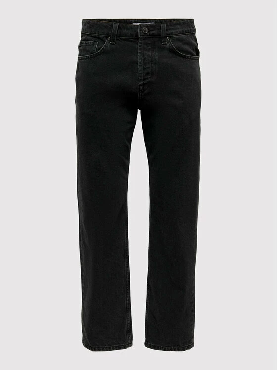 Best Pirce 🥰 Only & Sons Άνδρες Τζιν Edge 22022961 Μαύρο Loose Fit 👏 - Image 6