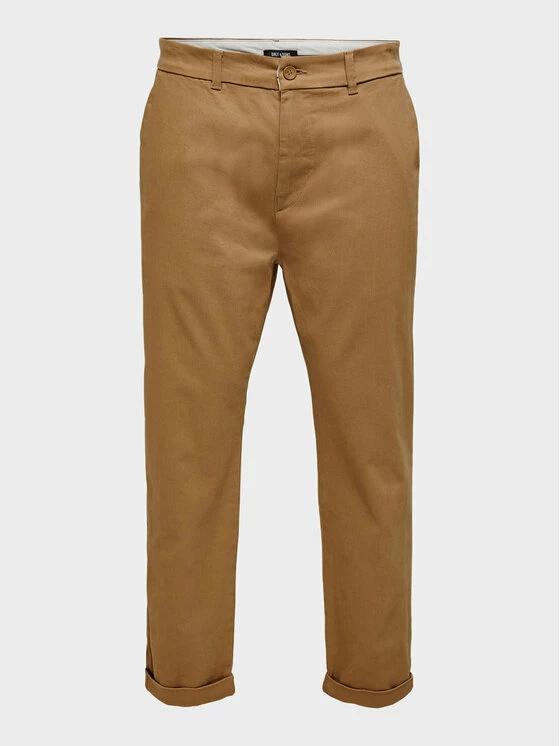 Ολοκαίνουργιο 💯 Only & Sons Άνδρες Παντελόνια Chinos Παντελόνι Chino Kent 22020400 Καφέ Regular Fit 💯 - Image 6