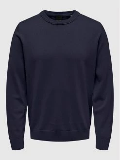 Νέος 🤩 Only & Sons Άνδρες Πουλόβερ Clark 22022059 Σκούρο μπλε Regular Fit 🤩