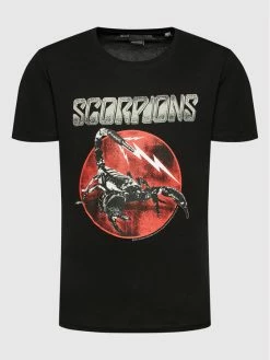 Φτηνός ⌛ Only & Sons Άνδρες T-shirts T-Shirt Scorpions 22024237 Μαύρο Regular Fit 🔥