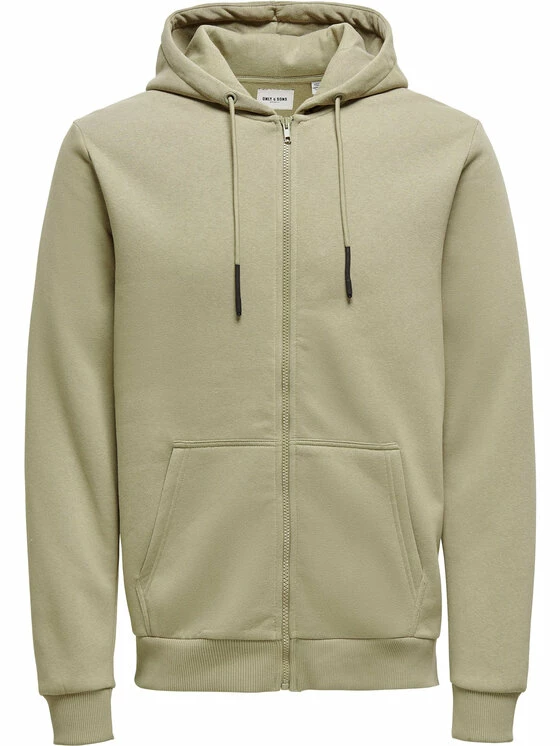 Κουπόνι 😀 Only & Sons Άνδρες Μπλούζες Με Κουκούλα Μπλούζα Ceres 22018684 Καφέ Regular Fit 🔔