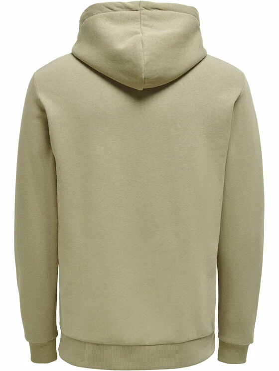 Κουπόνι 😀 Only & Sons Άνδρες Μπλούζες Με Κουκούλα Μπλούζα Ceres 22018684 Καφέ Regular Fit 🔔 - Image 2