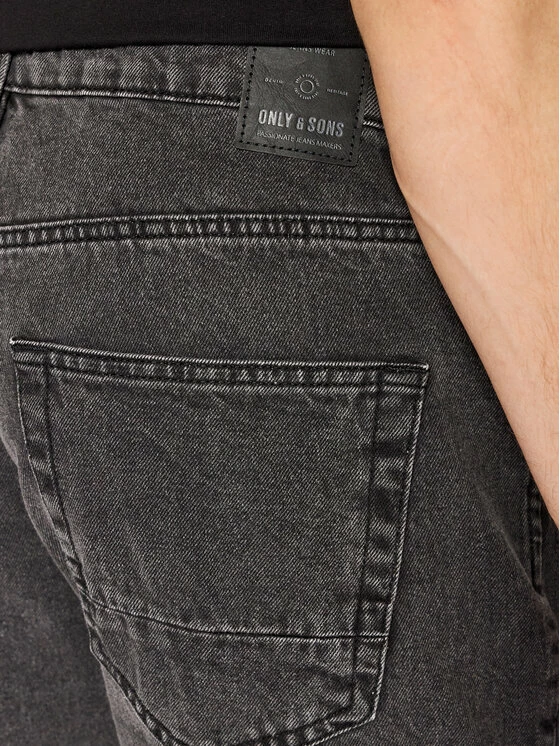 Flash Sale 😉 Only & Sons Άνδρες Straight Leg Τζιν Avi 22022852 Γκρι Carrot Fit 👏 - Image 4