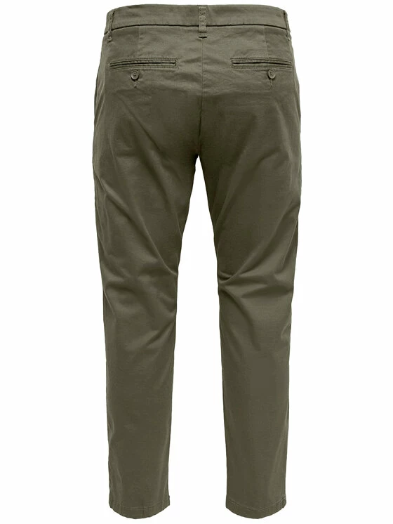 Το φθηνότερο 😍 Only & Sons Άνδρες Παντελόνια Chinos Παντελόνι Chino Cam 22016775 Πράσινο Regular Fit 😀 - Image 6