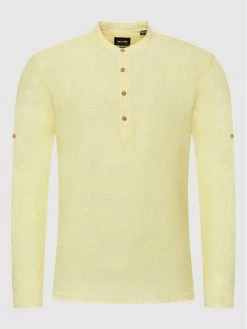 Εκπτωση 🎁 Only & Sons Άνδρες Casual Πουκάμισα Πουκάμισο Caiden 22009883 Κίτρινο Regular Fit 🥰