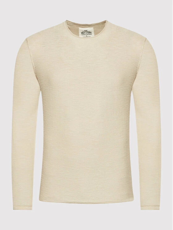Το φθηνότερο 💯 Only & Sons Άνδρες Πουλόβερ Joshua 22020958 Μπεζ Regular Fit ❤️ - Image 5