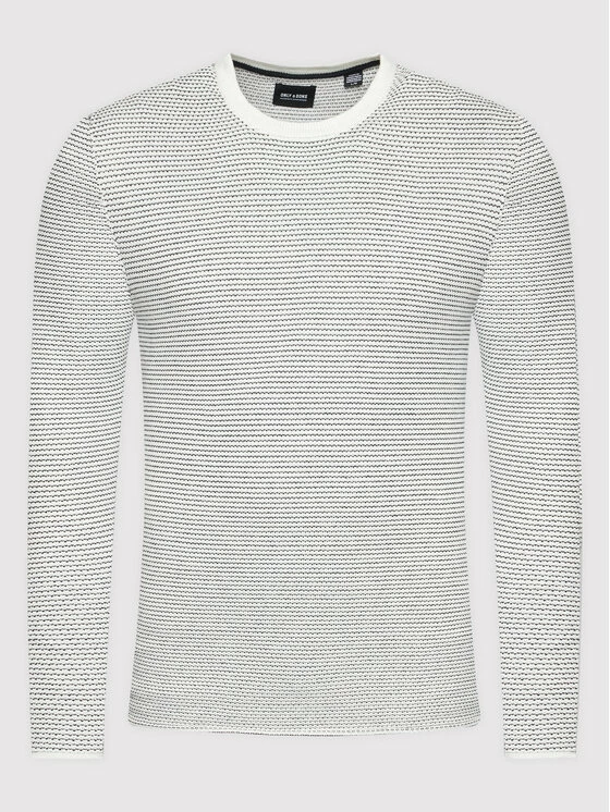Αγορά ❤️ Only & Sons Άνδρες Πουλόβερ Niguel 22019544 Λευκό Regular Fit 👍 - Image 5