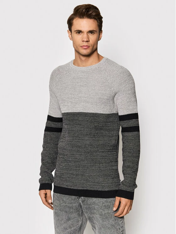 Flash Sale 🔥 Only & Sons Άνδρες Πουλόβερ Dennis 22021638 Γκρι Regular Fit 😀