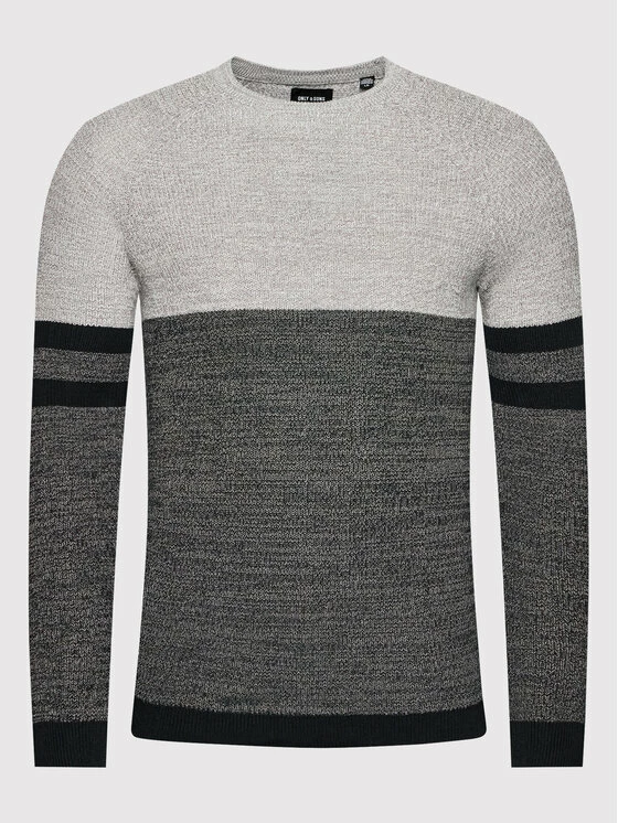 Flash Sale 🔥 Only & Sons Άνδρες Πουλόβερ Dennis 22021638 Γκρι Regular Fit 😀 - Image 5