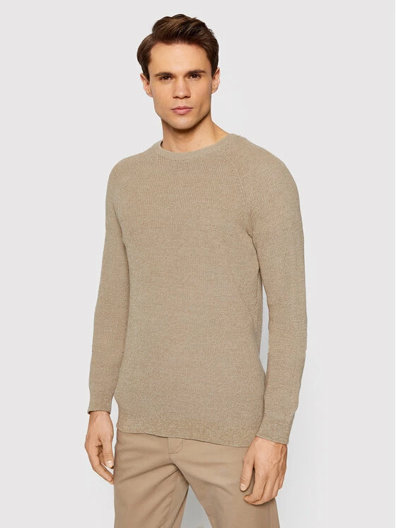 Προώθηση 🎉 Only & Sons Άνδρες Πουλόβερ Dennis 22018201 Μπεζ Regular Fit 💯