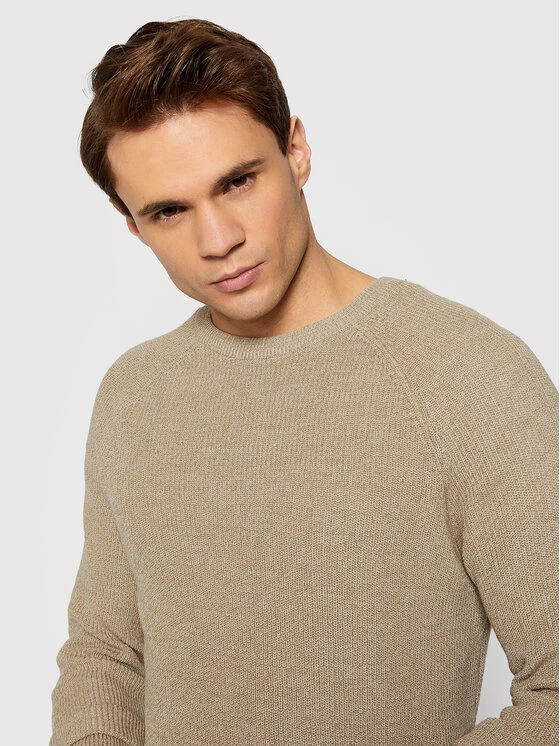 Προώθηση 🎉 Only & Sons Άνδρες Πουλόβερ Dennis 22018201 Μπεζ Regular Fit 💯 - Image 4