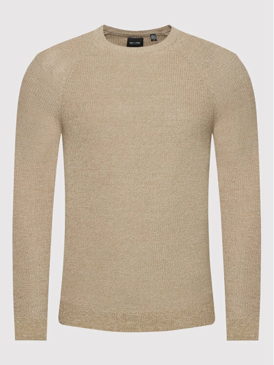Προώθηση 🎉 Only & Sons Άνδρες Πουλόβερ Dennis 22018201 Μπεζ Regular Fit 💯 - Image 5