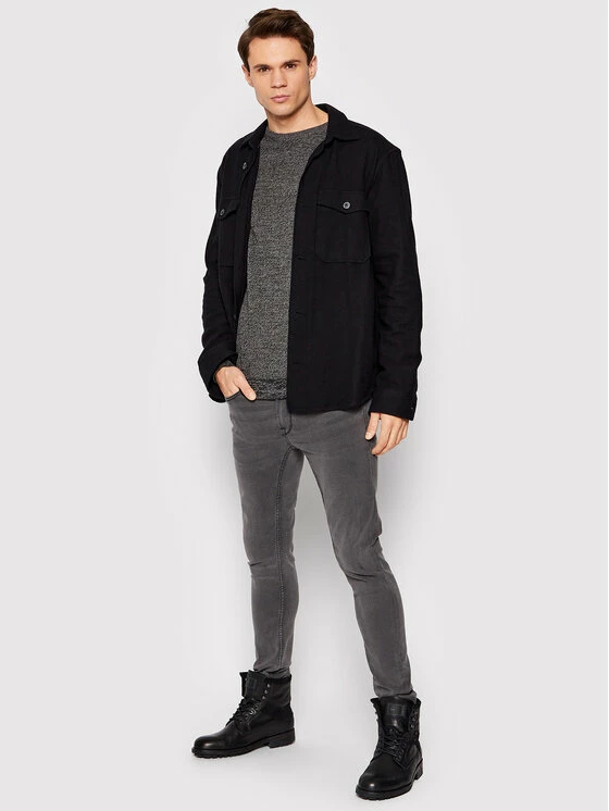 Best Pirce ⭐ Only & Sons Άνδρες Πουλόβερ Dennis 22018201 Γκρι Regular Fit ✨ - Image 2