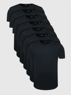 Το φθηνότερο 😉 Only & Sons Άνδρες Σετ T-shirts 7 τεμαχίων Matt 22012787 Μαύρο Regular Fit 👏