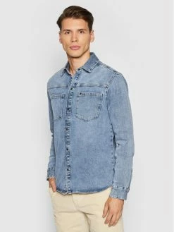 Φτηνός 🔥 Only & Sons Άνδρες Τζιν Μπουφάν Τζιν μπουφάν Lucas 22020507 Μπλε Regular Fit 🌟