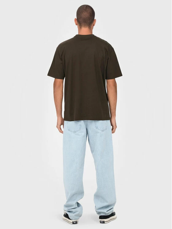 Best Pirce 🔥 Only & Sons Άνδρες T-shirts T-Shirt Fred 22022532 Καφέ Relaxed Fit 🎁 - Image 3