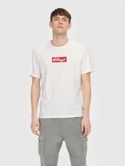 Εξοδος 😍 Only & Sons Άνδρες T-shirts T-Shirt Kelloggs 22022250 Λευκό Regular Fit 😍