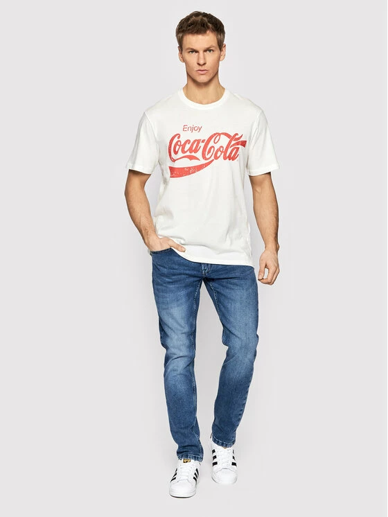 Φτηνός ⌛ Only & Sons Άνδρες T-shirts T-Shirt COCA-COLA 22023351 Λευκό Regular Fit 🧨 - Image 2
