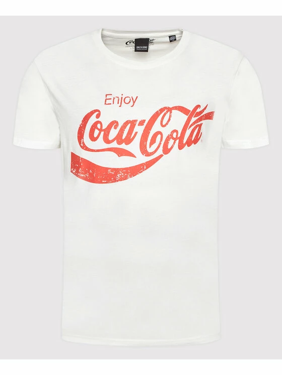 Φτηνός ⌛ Only & Sons Άνδρες T-shirts T-Shirt COCA-COLA 22023351 Λευκό Regular Fit 🧨 - Image 5