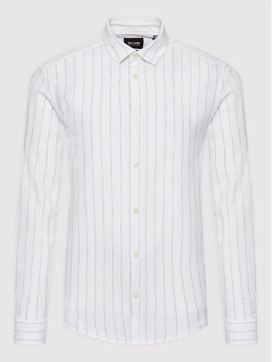 Εκπτωση 🛒 Only & Sons Άνδρες Casual Πουκάμισα Πουκάμισο Caiden 22021970 Λευκό Regular Fit 🌟 - Image 5