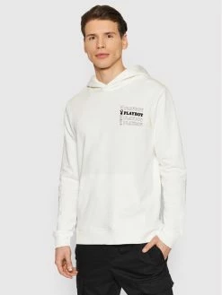 Συμφωνίες 😉 Only & Sons Άνδρες Μπλούζες Χωρίς Φερμουάρ Μπλούζα Playboy 22023180 Λευκό Regular Fit 👍