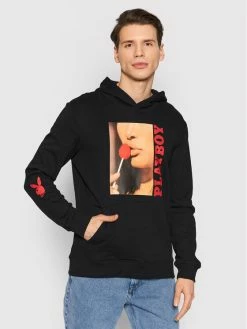 Προώθηση 😉 Only & Sons Άνδρες Μπλούζες Χωρίς Φερμουάρ Μπλούζα Playboy 22023180 Μαύρο Regular Fit 👏