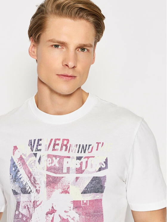 Πολύ καλή προσφορά 🌟 Only & Sons Άνδρες T-shirts T-Shirt Pistol 22021853 Λευκό Regular Fit ❤️ - Image 4