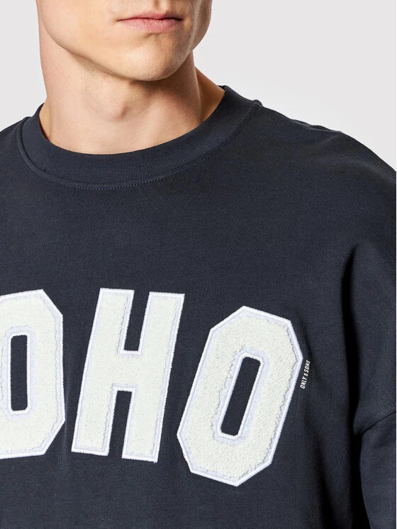 Flash Sale 👍 Only & Sons Άνδρες Μπλούζες Χωρίς Φερμουάρ Μπλούζα Karl 22021761 Σκούρο μπλε Regular Fit 😉 - Image 4