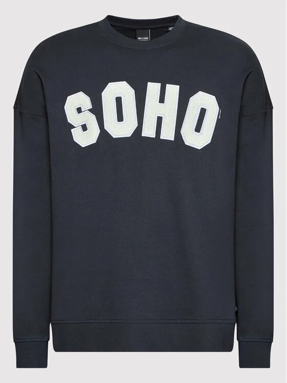 Flash Sale 👍 Only & Sons Άνδρες Μπλούζες Χωρίς Φερμουάρ Μπλούζα Karl 22021761 Σκούρο μπλε Regular Fit 😉 - Image 5