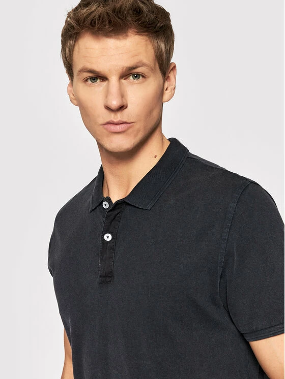 Ολοκαίνουργιο 😀 Only & Sons Άνδρες Μπλούζες Polo Polo Travis 22021769 Σκούρο μπλε Slim Fit 😍 - Image 4