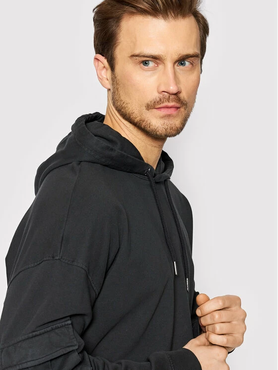 Καλύτερη πώληση 💯 Only & Sons Άνδρες Μπλούζες Χωρίς Φερμουάρ Μπλούζα Kolton 22021745 Μαύρο Relaxed Fit 🥰 - Image 4