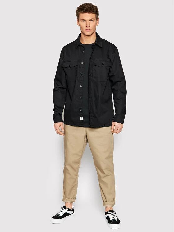 Best Pirce ❤️ Only & Sons Άνδρες Casual Πουκάμισα Πουκάμισο Bob 22021487 Μαύρο Regular Fit 😉 - Image 2