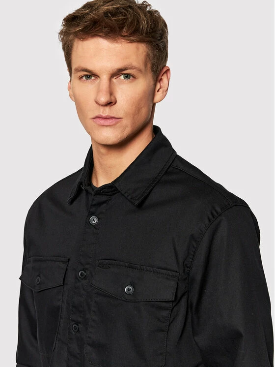 Best Pirce ❤️ Only & Sons Άνδρες Casual Πουκάμισα Πουκάμισο Bob 22021487 Μαύρο Regular Fit 😉 - Image 4