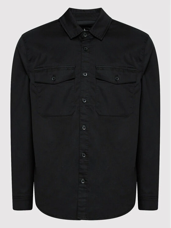 Best Pirce ❤️ Only & Sons Άνδρες Casual Πουκάμισα Πουκάμισο Bob 22021487 Μαύρο Regular Fit 😉 - Image 5