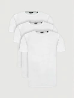 Κουπόνι 😍 Only & Sons Άνδρες Σετ 3 T-Shirts Matt 22013782 Λευκό Regular Fit ✨