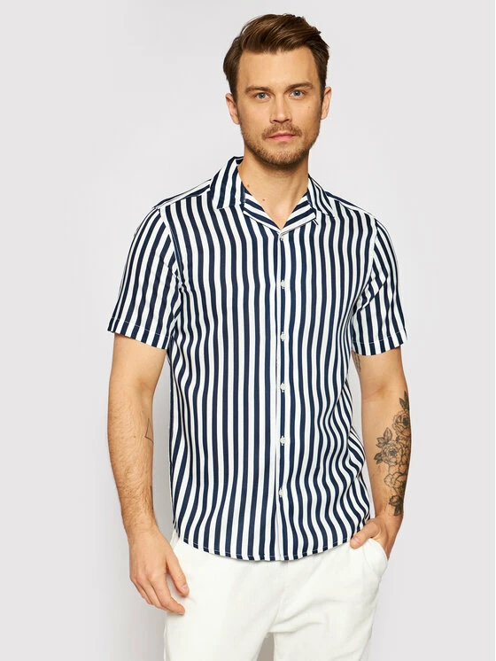 Flash Sale 🔔 Only & Sons Άνδρες Casual Πουκάμισα Πουκάμισο Wayne 22013267 Σκούρο μπλε Regular Fit 🤩